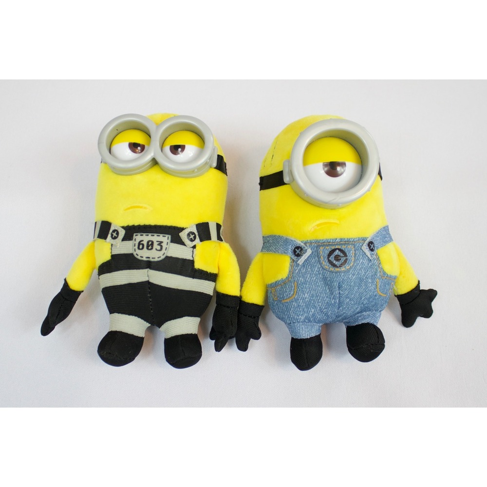 Illumination Entertainment Minion Jail Time Tom & Stuart‎ Overalls Plush Toy 5"
